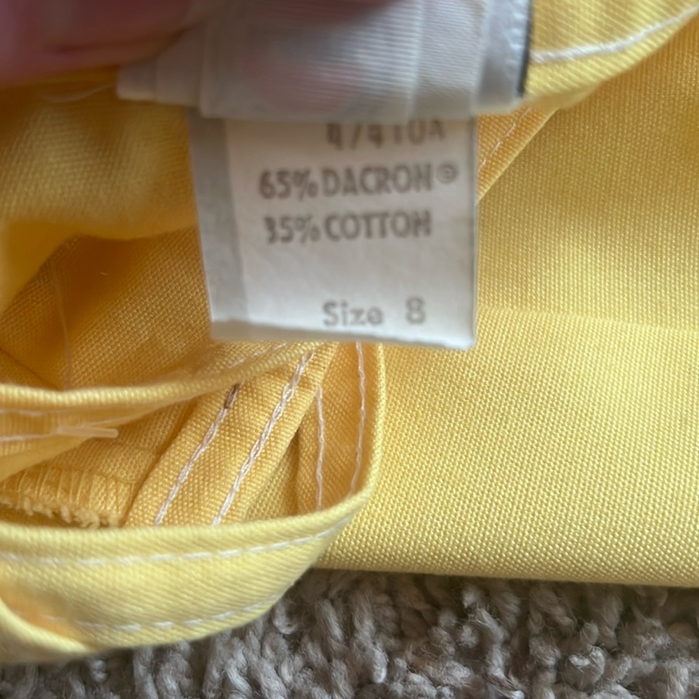 VINTAGE 70’s KORET Sunshine Yellow Midi Wrap Skirt W/ Belted Detail and Pockets. - Picture 8 of 16